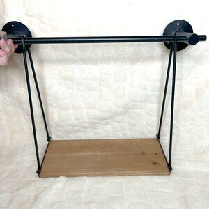 Decocrated Wood and Metal Wall Shelf-NEW